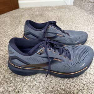 Brooks Ghost 15 Men's Blue Orange Running Shoes Sneakers 1103931D025 Size 8.5